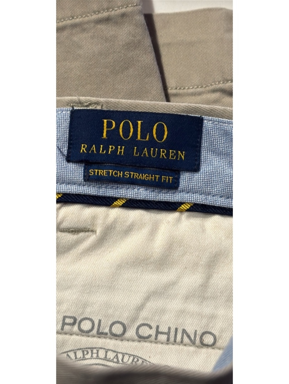Polo Ralph Lauren Polo Chino Stretch Straight Fit Tan Pants Man 36/34